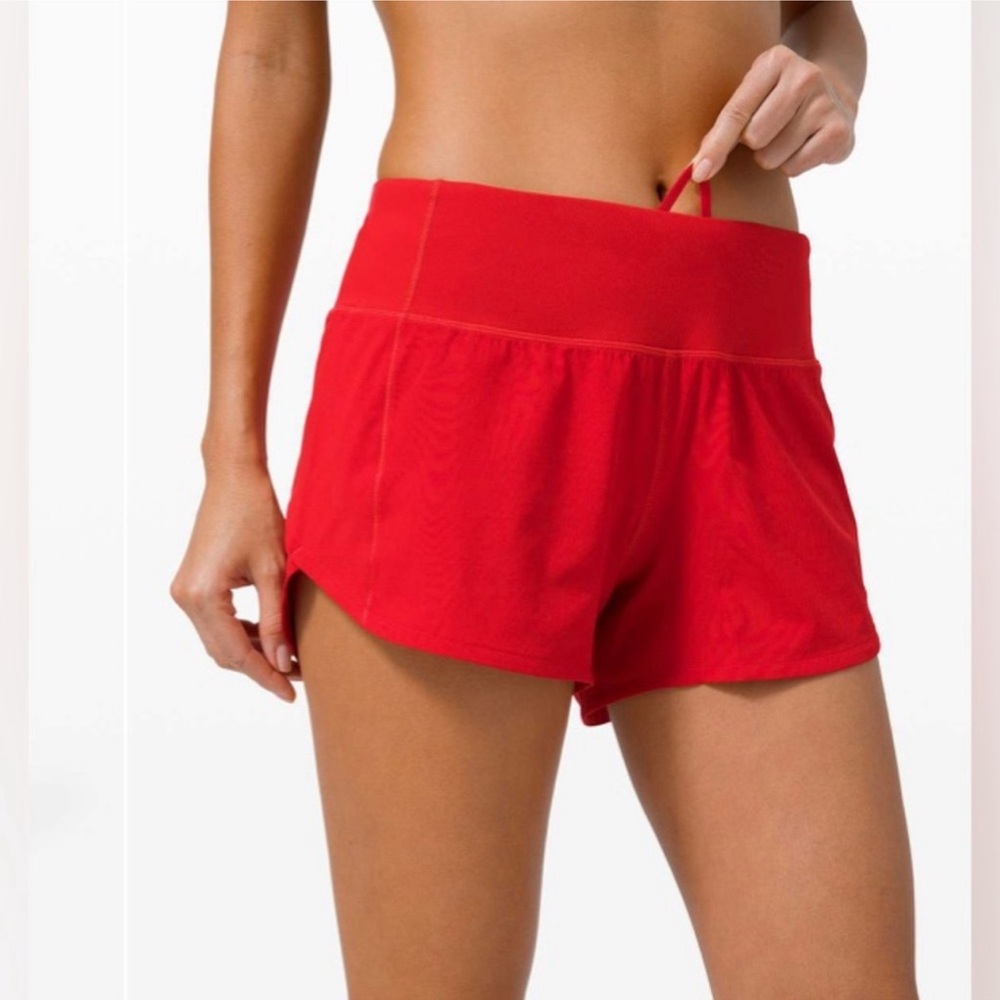 Lululemon Running Short - Bright Red (Size 6 Tall)